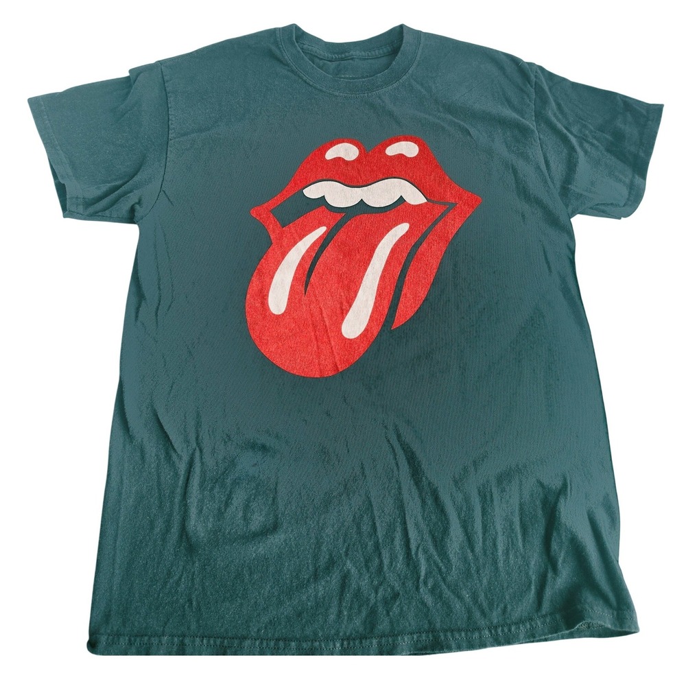 Rolling Stones Tour 2019 T-Shirt Mens Medium Green Good Graphic Band Tee